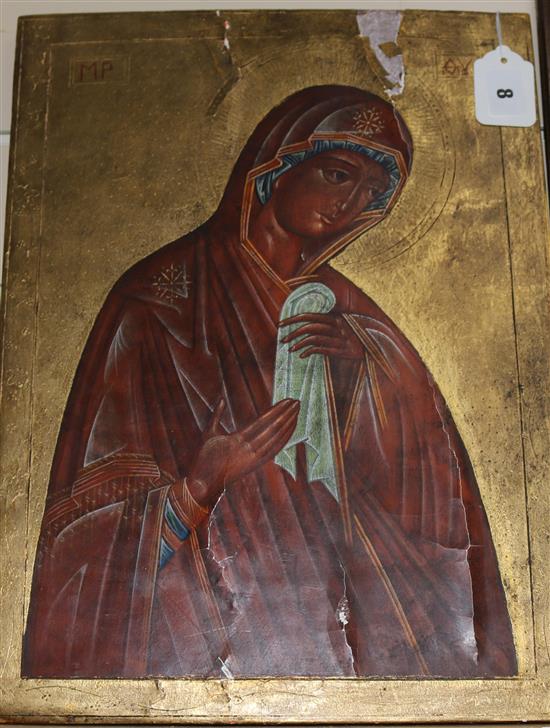 A 20th century Russian Orthodox icon, painted by Father David of Walsingham, Norfolk